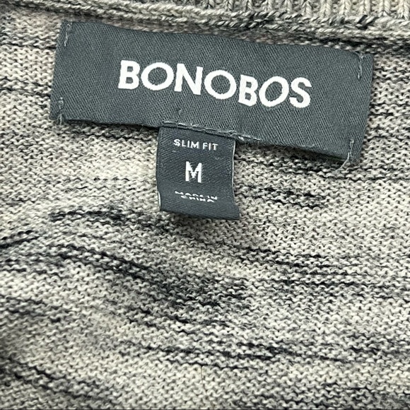 Bonobos Black White Men’s Round Neck Long Sleeve Sweater Size Medium - Picture 7 of 7
